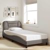vidaXL Bedframe met LED zonder matras "Hvar" 90x200 cm stof taupe