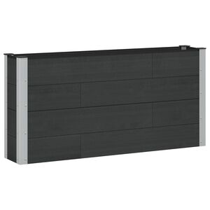 vidaXL Verhoogde plantenbak Zwart 150 x 30 x 72 cm WPC en Aluminium