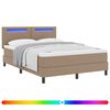 vidaXL Boxspringbed met matras Cappuccino 140 x 200 cm Kunstleer