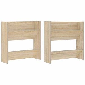 vidaXL Wandschoenenkasten 2 st 60x18x60 cm spaanplaat sonoma eiken