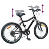 vidaXL Kinderfiets 20 Inch 6-Speed voor 6-11 jaar oud Zwart