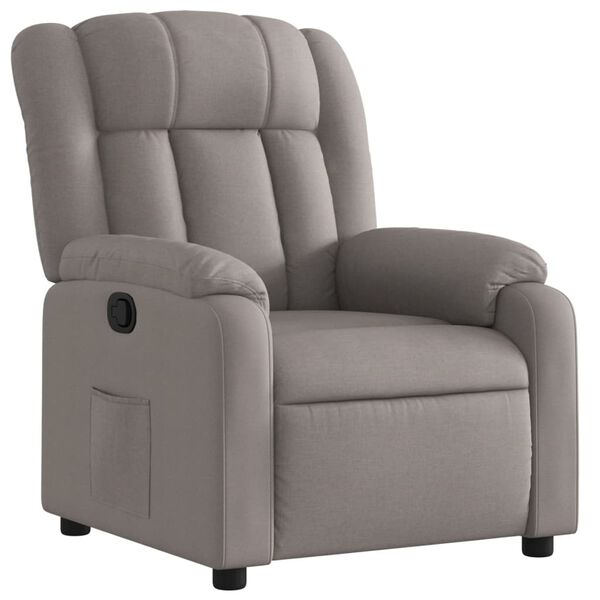 vidaXL Fauteuil verstelbaar stof taupe