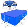 vidaXL Zwembadhoezen 2 st rechthoekig 90 g/m&sup2; 394x207 cm PE