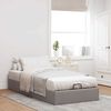 vidaXL Bedframe zonder matras 90x200 cm stof taupe