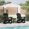 vidaXL Adirondack Schommeltjes 2 pcs Zwart HDPE