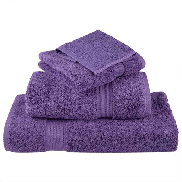 vidaXL Washandjes SOLUND 2 pcs Paars 15 x 21 cm 100% Katoen