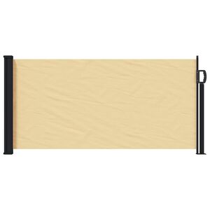 vidaXL Uittrekbaar Zijscherm 300 x 100 cm Polyester Rechthoekig Zand