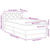 vidaXL Boxspringbed met matras Donkergrijs 200 x 90 cm Polyester