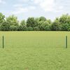 vidaXL Hek met Paal Groen 0,4 x 50 m Staal en PVC