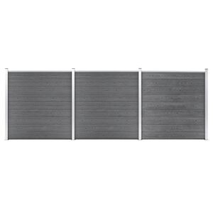 vidaXL Schutting 526x186 cm HKC grijs