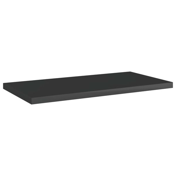 vidaXL Wandschappen 4 st 40x20x1,5 cm spaanplaat hoogglans zwart