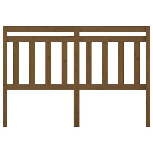 vidaXL Hoofdbord 126x4x100 cm massief grenenhout honingbruin