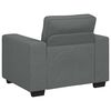 vidaXL Fauteuil 60 cm stof donkergrijs