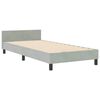 vidaXL Boxspringbed met hoofdeinde Lichtgrijs 90 x 200 cm Fluweel