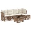 vidaXL Tuinbankenset 6 pcs Beige poly rattan