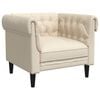 vidaXL Fauteuil Chesterfield-stijl linnen