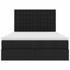 vidaXL Opslag bed met matras met matras Zwart 140 x 190 cm Polyester