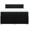 vidaXL Boxspring met matras stof zwart 140x190 cm