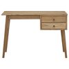 vidaXL Bureau met 2 lades 110x52x75 cm massief teakhout