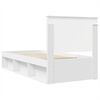 vidaXL Bedframe met hoofdeinde Wit 75 x 190 cm Massief grenenhout