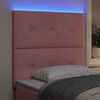 vidaXL LED Hoofdbord met LED-striplichten Roze 80 cm Polyester