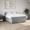 vidaXL Boxspring met matras stof lichtgrijs 180x200 cm