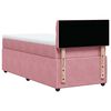 vidaXL Boxspring met matras fluweel roze 80x200 cm