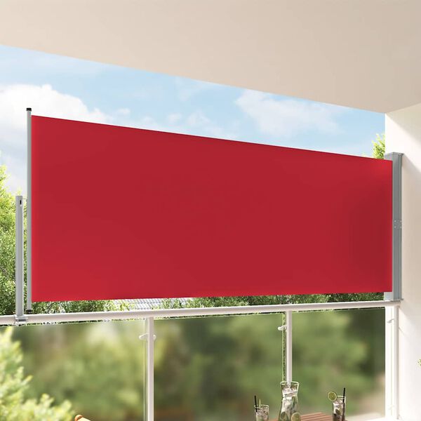 vidaXL Tuinscherm uittrekbaar 140x300 cm rood