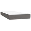 vidaXL Boxspring met matras en LED kunstleer grijs 80x200 cm