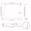 vidaXL Salontafelpoten 2 st V-vormig 30x(30-31,3) cm staal wit