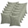 vidaXL Kussensloop 6 st HEERLEN Groen 35 x 35 cm Chenille Stof