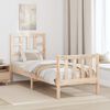 vidaXL Bedframe met hoofdbord massief hout