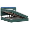 vidaXL LED Opslagbed met Matras Donkergroen 140 x 200 cm Fluweel