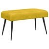 vidaXL Bank met knoopverstelling Geel 80 x 40 x 46 cm fluweel
