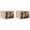 vidaXL Wandkastje BORNE 2 st Sonoma Eiken 36 x 33 x 25 cm Bewerkt hout