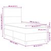 vidaXL Boxspringbed Lichtgrijs en wit. 80 x 200 cm Katoen Stof