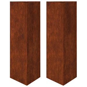 vidaXL Plantenbakken 2 st Driehoekig 30x26x75 cm weervast staal