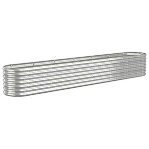 vidaXL Plantenbak 260x40x36 cm gegalvaniseerd staal zilverkleurig