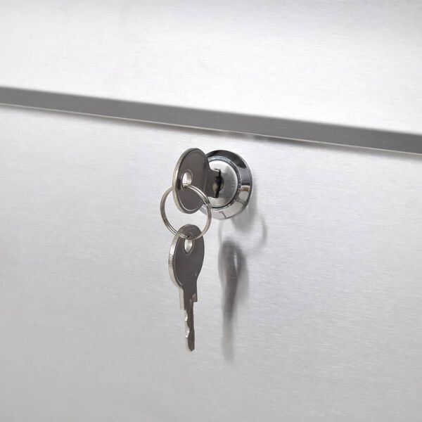 vidaXL Brievenbus op standaard roestvrij staal