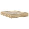 vidaXL Opslag bed met lade Sonoma Eiken 160 x 200 cm Bewerkt hout
