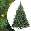 vidaXL Kunstkerstboom met 300 LED met standaard Groen 240 cm PE en PVC