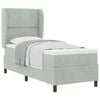 vidaXL Boxspringbed met hoofdeinde Lichtgrijs 200 x 80 cm Fluweel