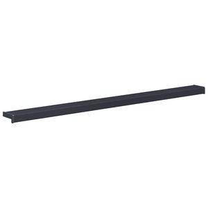 vidaXL Raamsokkel Antraciet met houten nerf 160 x 10 x 4,5 cm PVC