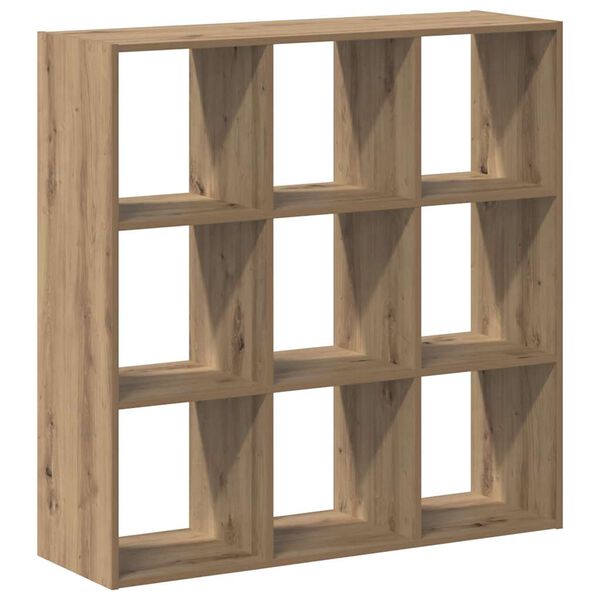 vidaXL Boekenkast 102x32x102 cm bewerkt hout artisanaal eikenkleurig