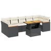 vidaXL 8-delige Loungeset met kussens poly rattan zwart