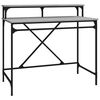 vidaXL Bureau 100x50x90 cm bewerkt hout en ijzer grijs sonoma eiken