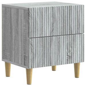 vidaXL Nachtkastje Grijs sonoma 43 x 34,5 x 48 cm Bewerkt hout