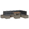 vidaXL Tuinbankenset 9 st Grijs poly rattan