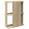 vidaXL Boekenkast 3-laags 60x30x80 cm bewerkt hout sonoma eikenkleurig