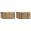 vidaXL Wandmontage Zijtafel 2 pcs Artisanaal eiken 34,5 x 33 x 20 cm